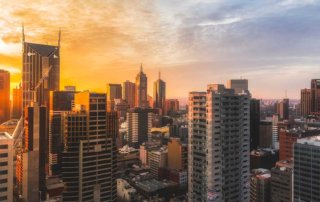 Melbourne's skyline from skyscraper