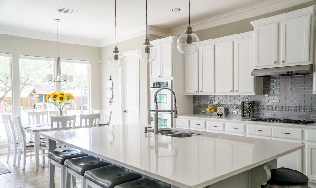 bright white kitchen
